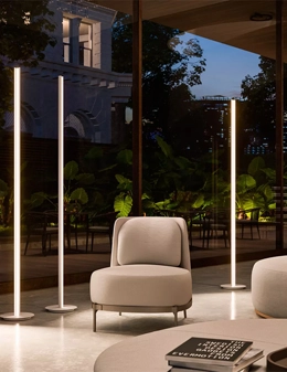 Halfpipe lampada da terra moderna